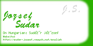 jozsef sudar business card